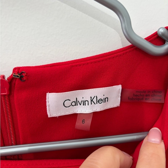 Calvin Klein Red Long Sleeve Dress - Picture 2 of 4